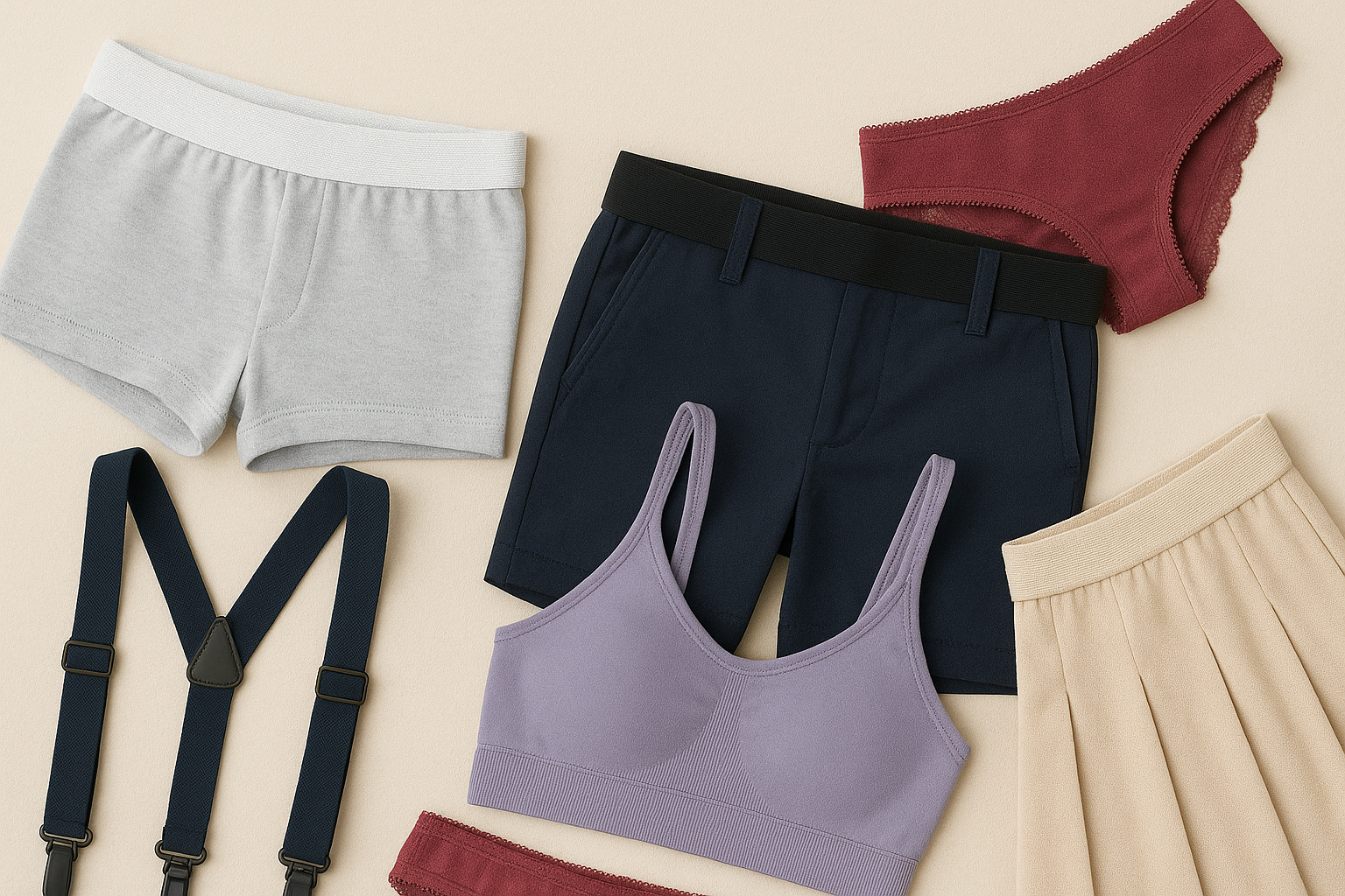 Elastic tape on activewear waistband